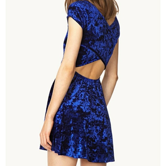 Forever 21 Dresses & Skirts - 🔷Forever 21 Blue Velvet Short Dress🔷